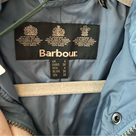NWT Barbour Flyweight Cavalry Quilted Jacket China Blue - Picture 6 of 7